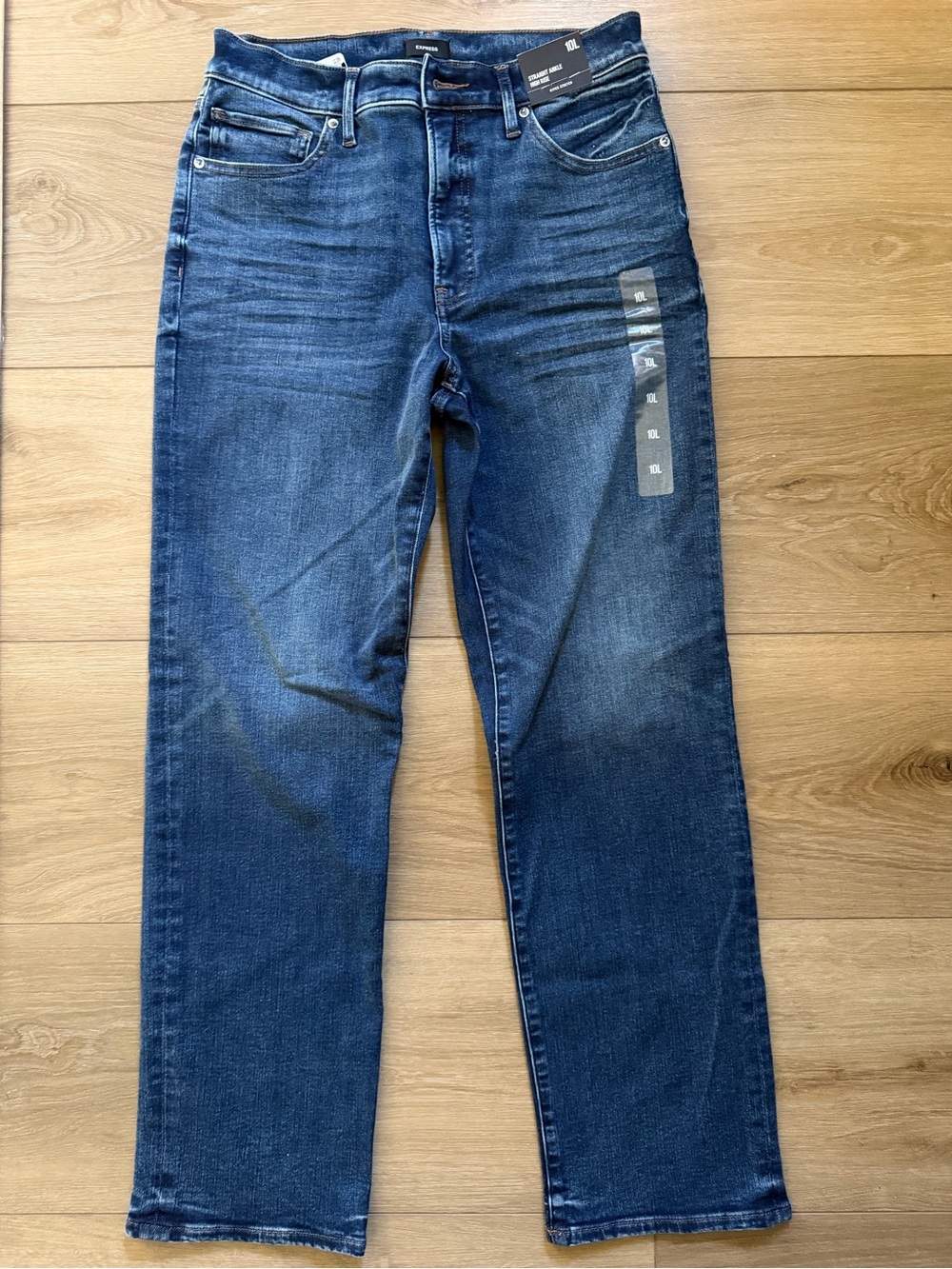 EXPRESS Straight Ankle High Rise Hyper Stretch Jeans NWT